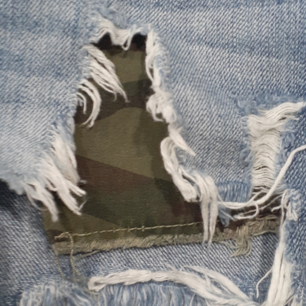Blue Revival blue Heavy distressed jean shorts s… - Picture 3 of 15